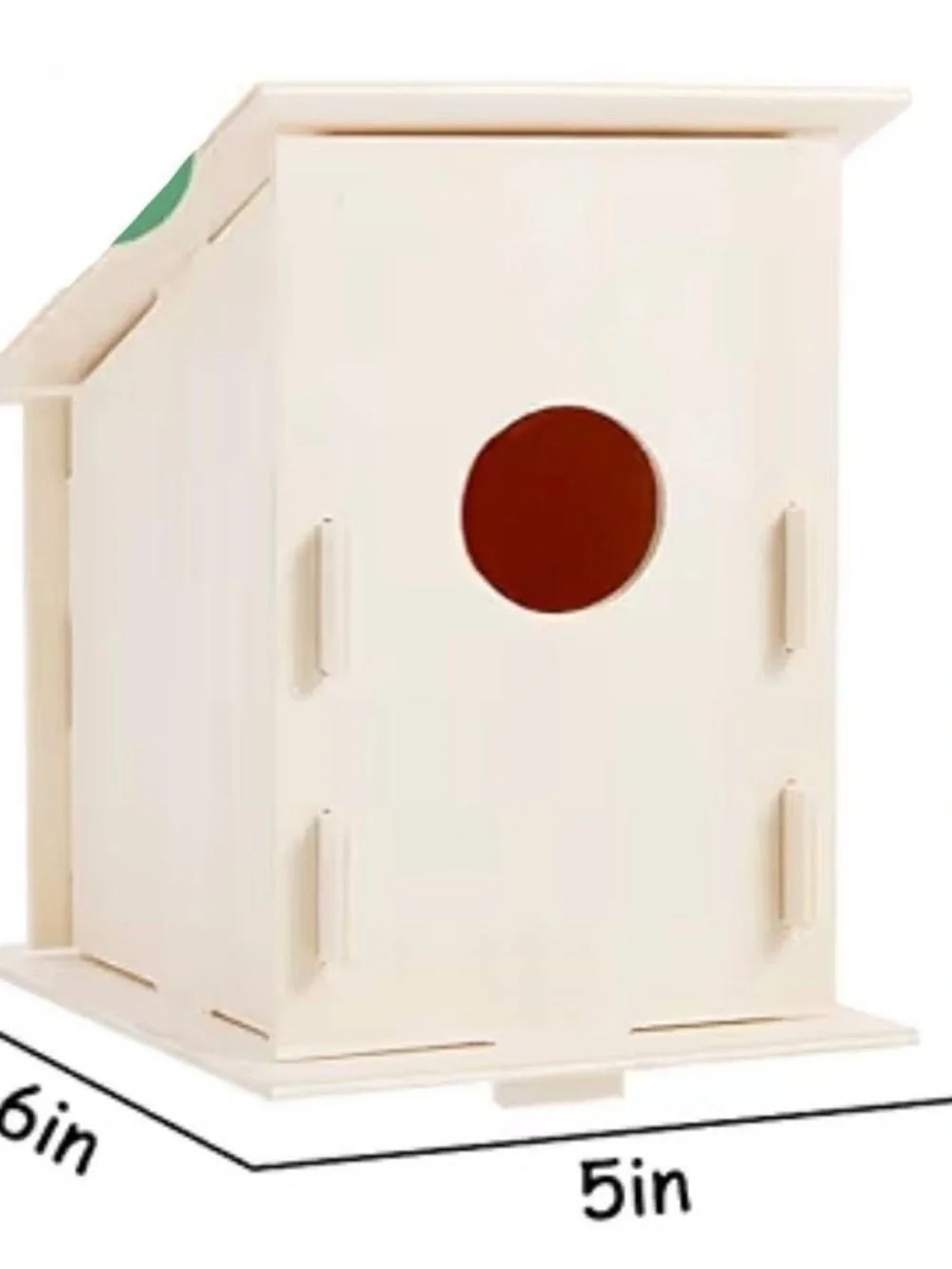 6 Sets DIY Wooden Birdhouse Craft Kit with Paints and‎ Stickers - Natural